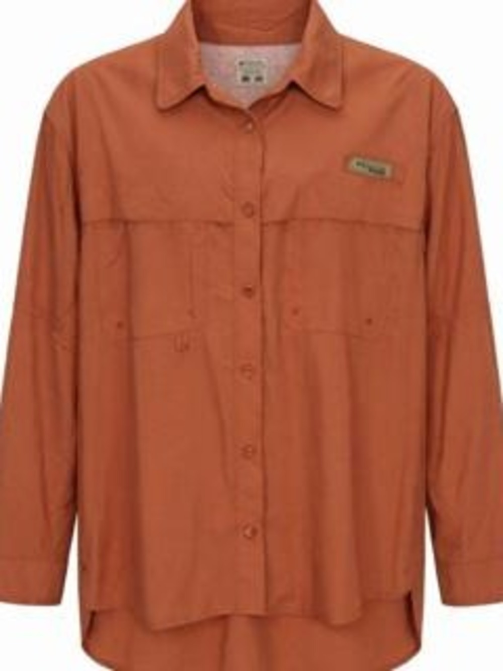 Columbia Long Sleeve Button Down Shirt S Coral